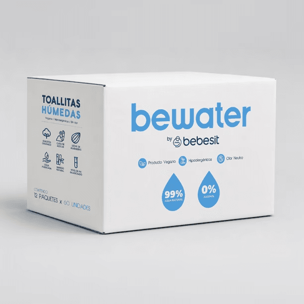 Wipes Toallas Húmedas BeWater Bebesit - Caja 12x60 unidades