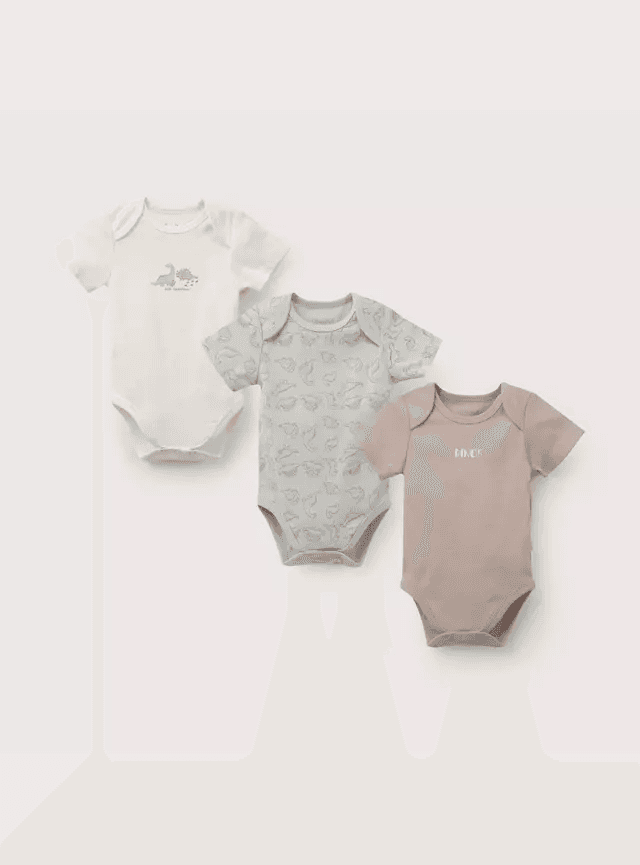 Pack 3 Bodies Verde Bebe Niño talla 1-3 meses