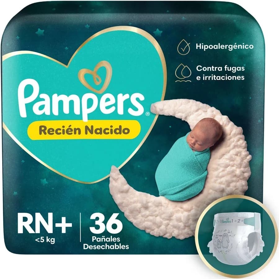 Pañales Desechables Protección Insuperable Recién Nacido Pampers 