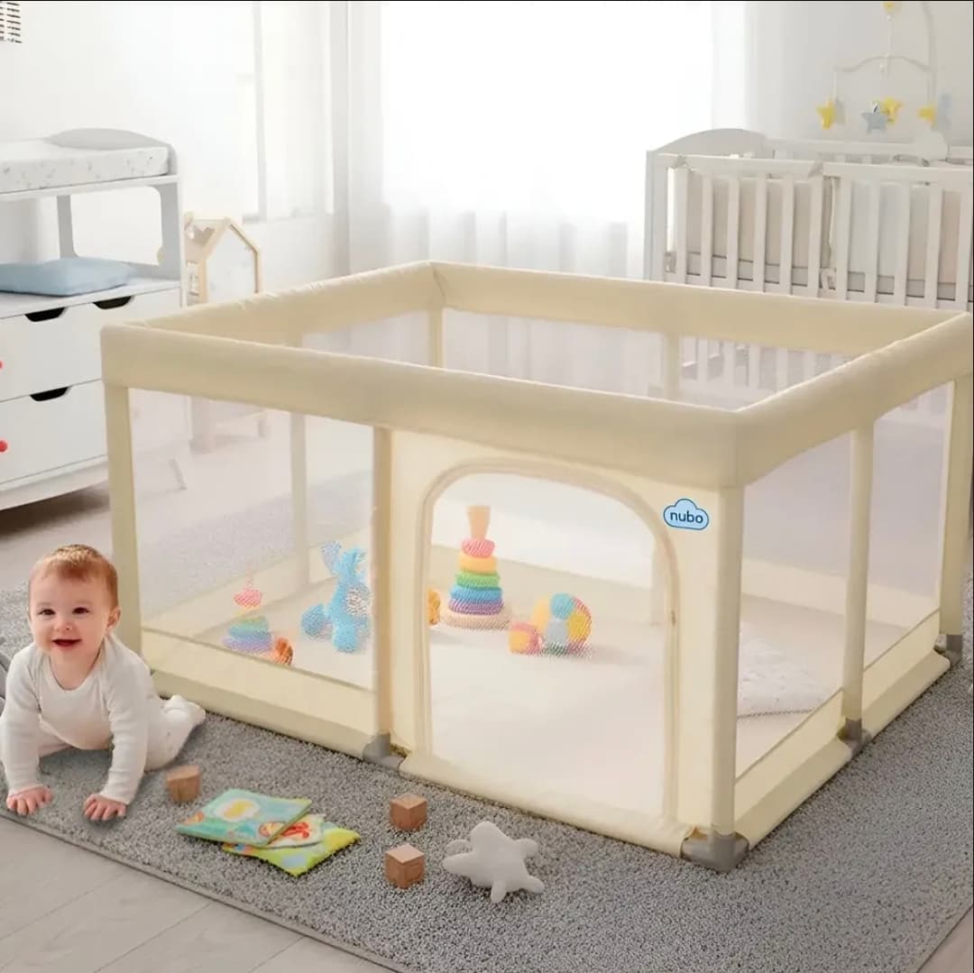 Corral para bebé 120x120 beige