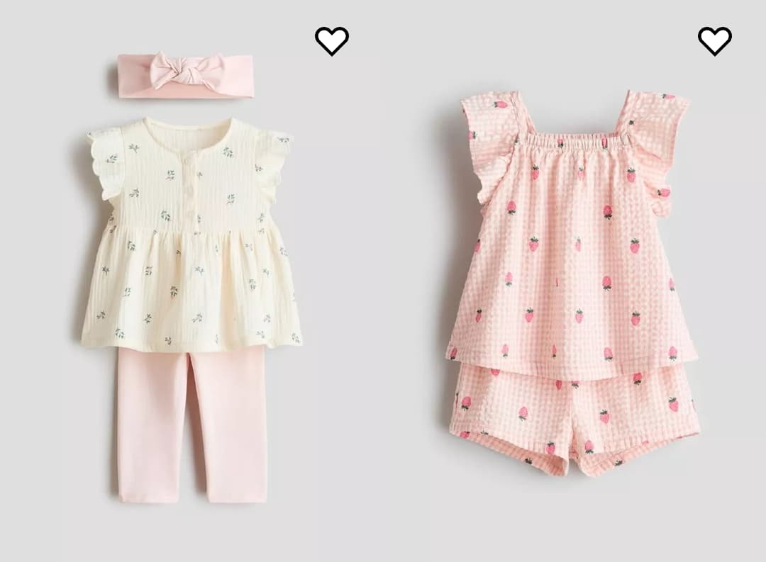 Ropa 0-3 meses verano (algodón)