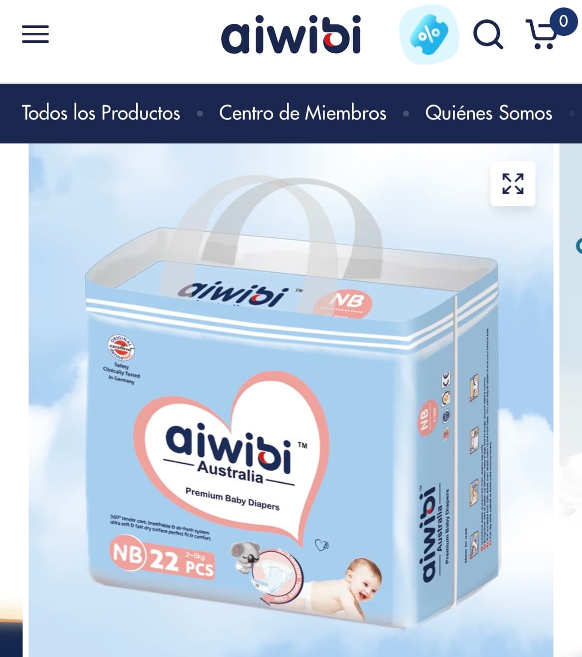 Pañales Aiwibi RN <2 a 5Kg
