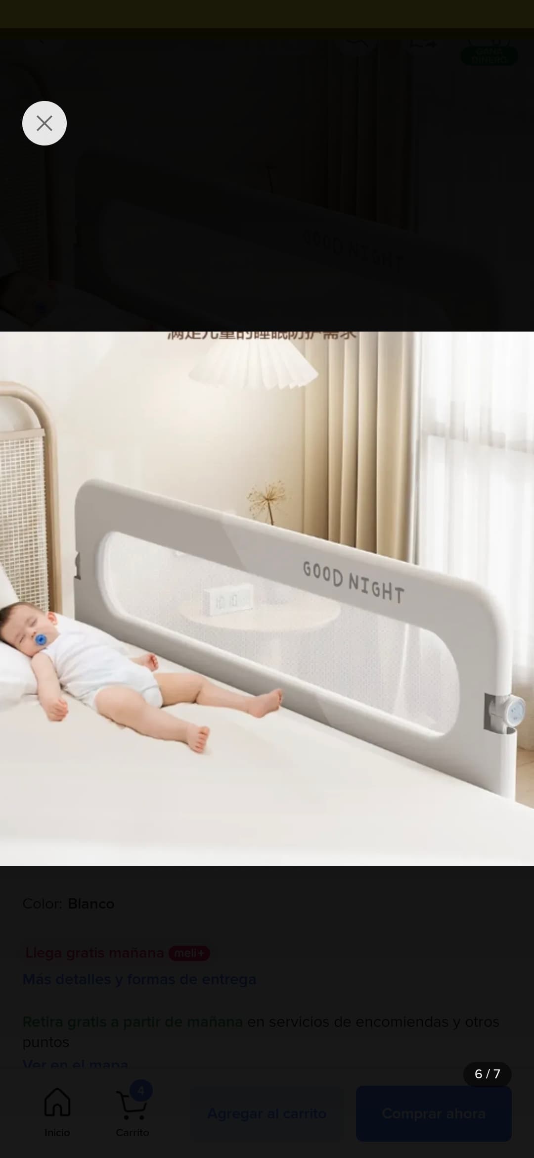 Baranda de cama Seguridad bebé 