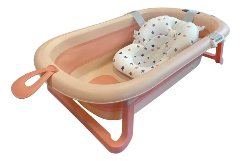 BAÑERA PLEGABLE CON HAMACA Y TERMOMETRO