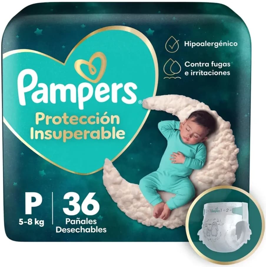 Pañal Pampers Protección Insuperable Talla P 