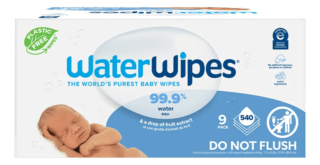 Toallitas húmedas de agua sin perfume