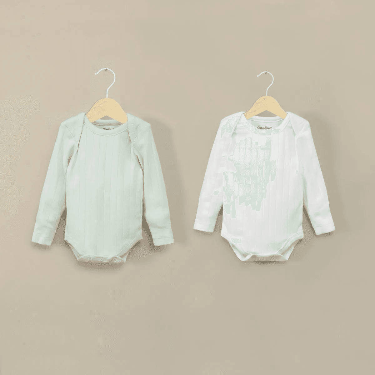 Pack 2 Bodys Algodón Rib Verde Bebé Unisex talla recien nacido