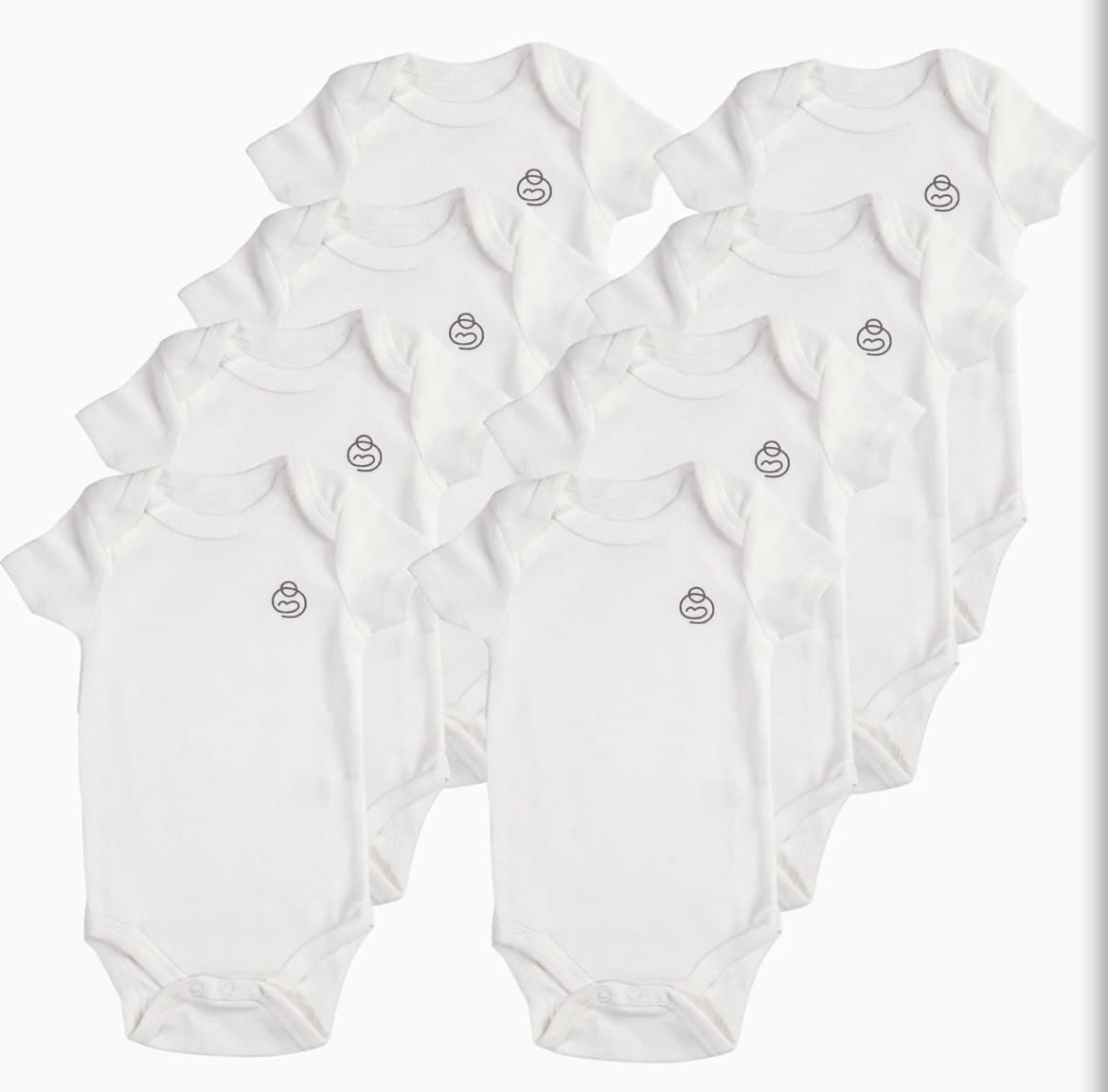 Pack de 8 bodys manga corta 0-3m