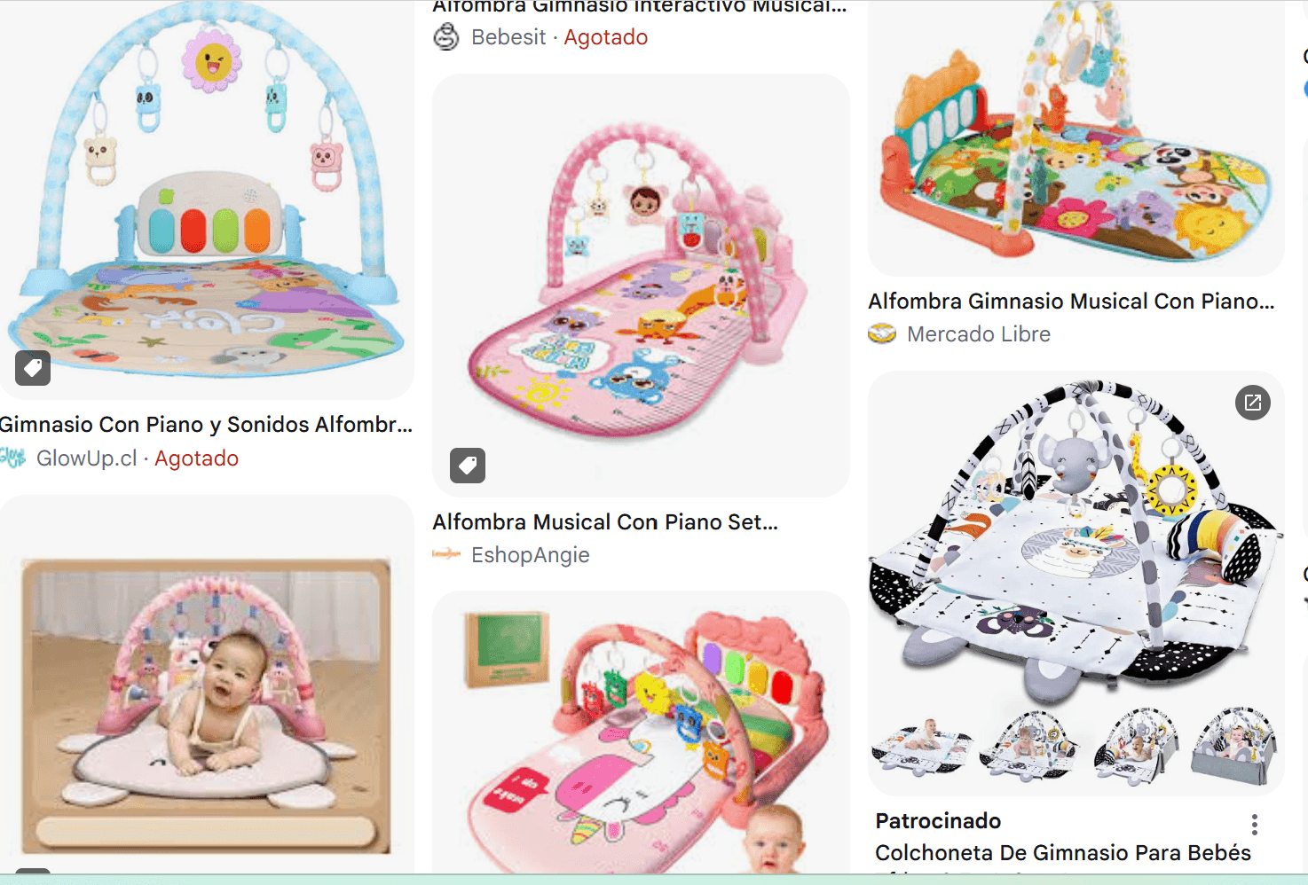 Alfombra Gimnasio Musical Con Piano Para Bebe (precio referencial-varia segun marca y tipo)