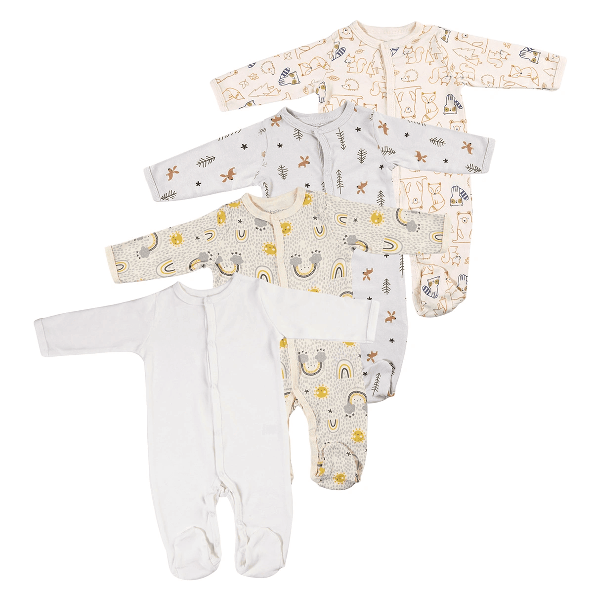 PACK 4 PIJAMA ALGODÓN UNISEX BEBESIT MULTICOLOR