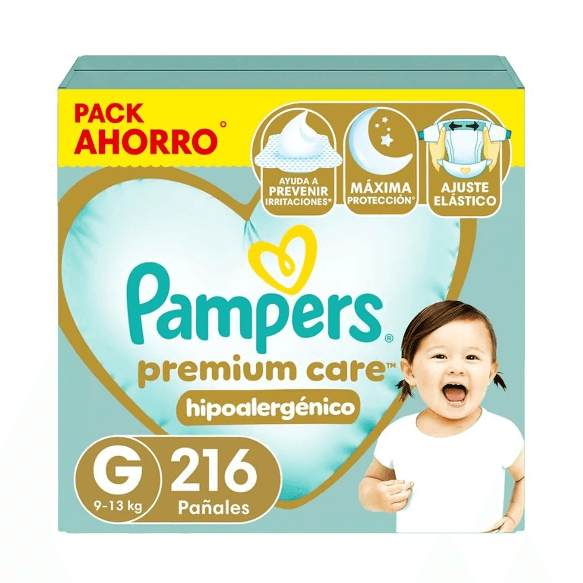Más pañales - Pañal Pampers Premium Care Tamaño G