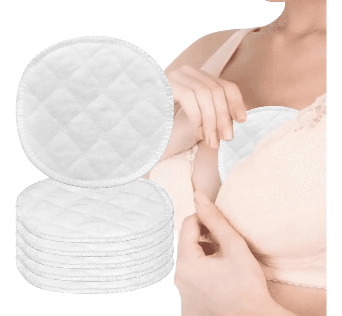 Absorbente De Leche Reutilizable Lavable Bambú 
