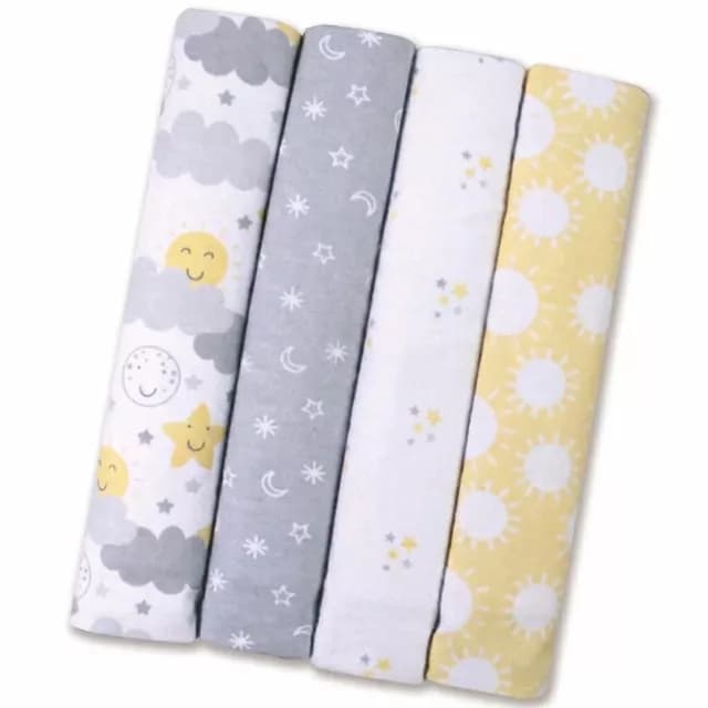 SET 4 TUTOS BEBE FRANELA 100 ALGODON