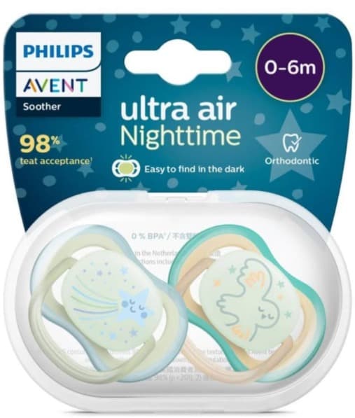 Set 2 chupetes night
