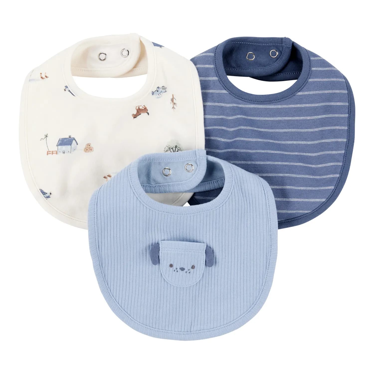 Set baberos algodon 