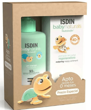 1x Set Isdin Baby Naturals Cuidado Del Bebe Diario Sh + Cr Reg