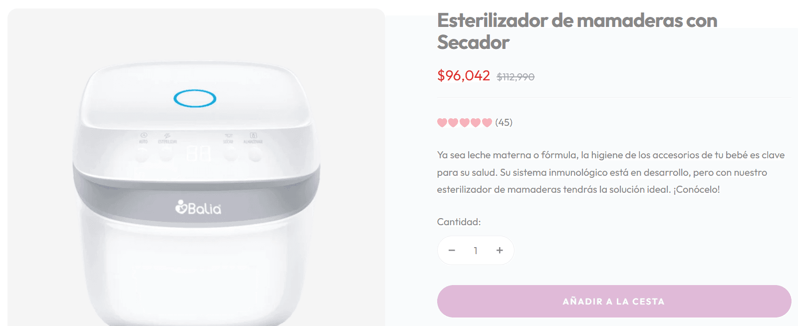 Esterilizador de mamaderas