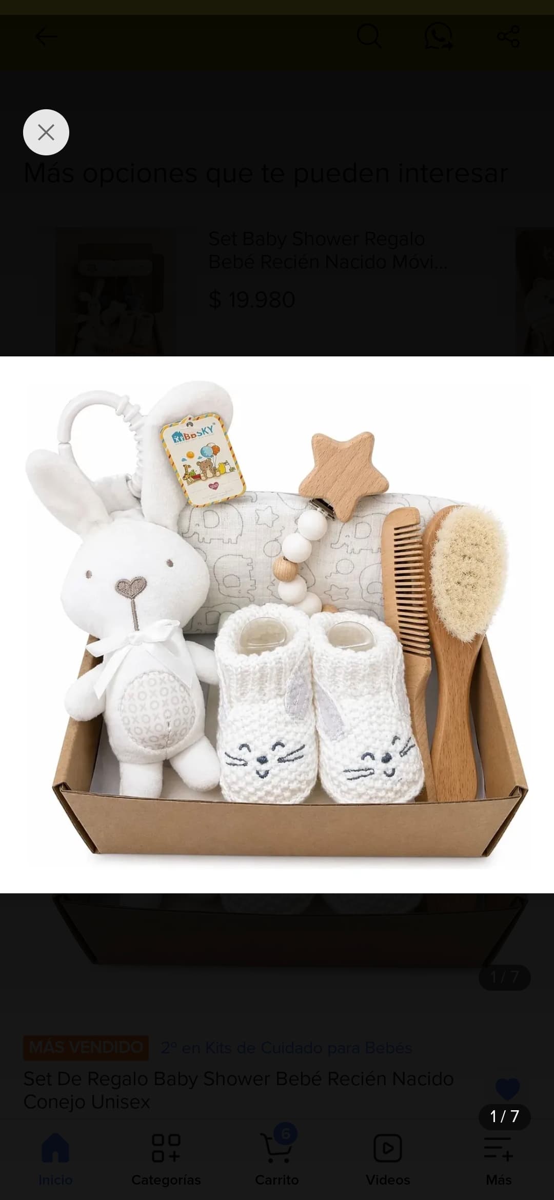 Set De Regalo Baby Shower Bebé Recién Nacido Conejo Unisex