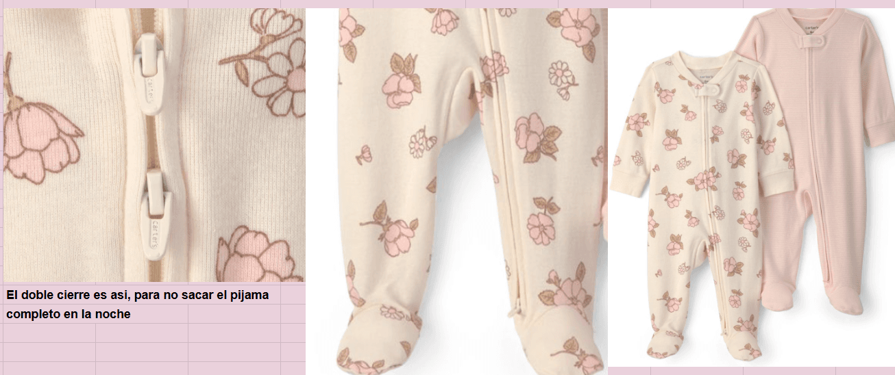 Pijama 0-3 meses - de doble cierre (primavera-verano)