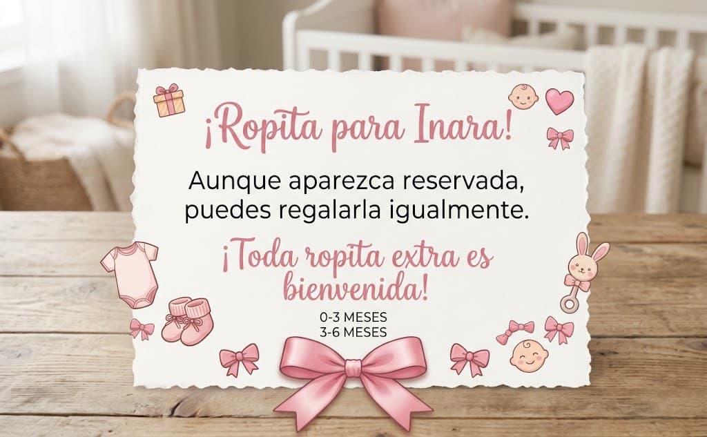 Ropita para Inara (0–3) y (3–6 meses)