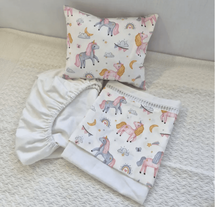 Juego de sábanas unicornio para colecho