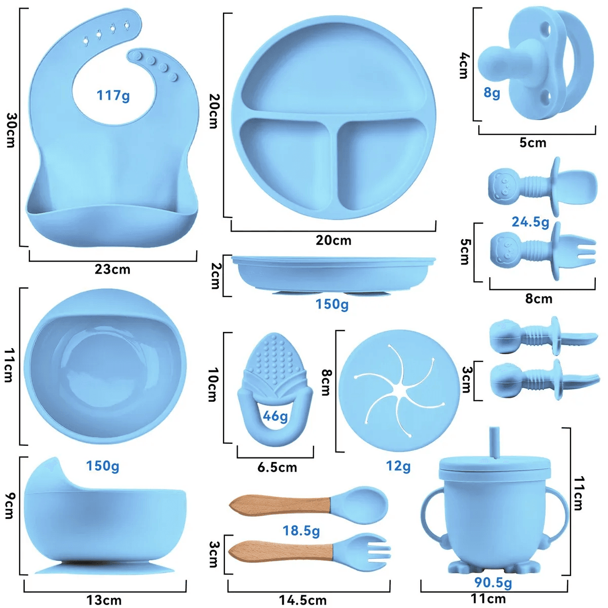 Set Alimentacion Bebe 11pcs