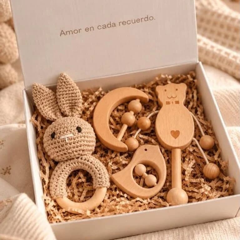Set mordedores de madera