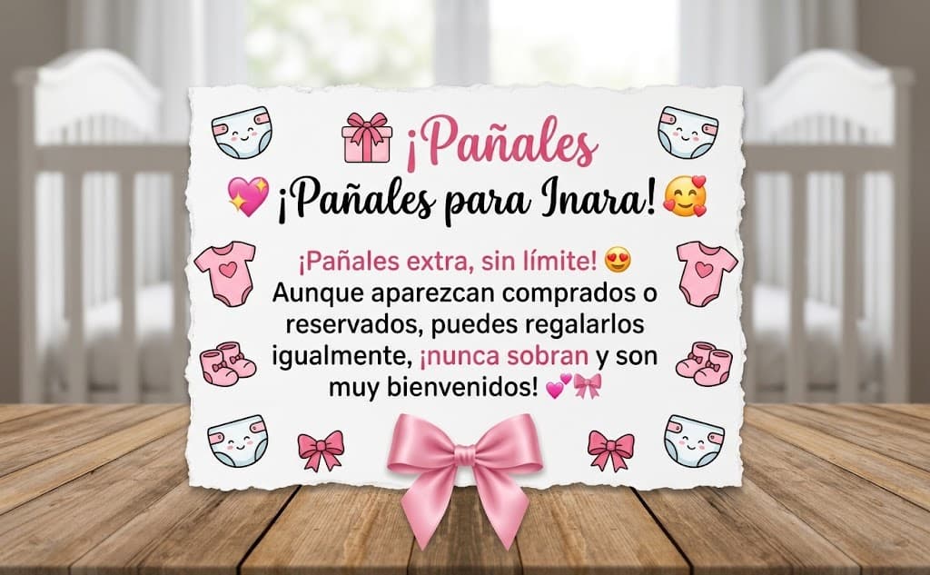 🎁 🩷 ¡Pañales para Inara, sin límite de recepción! 🥰